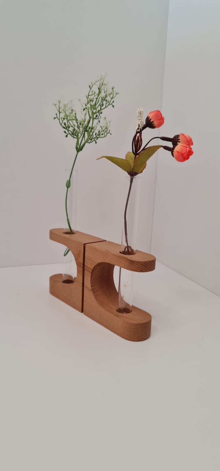 5-teilige Vase aus Holzglasröhre