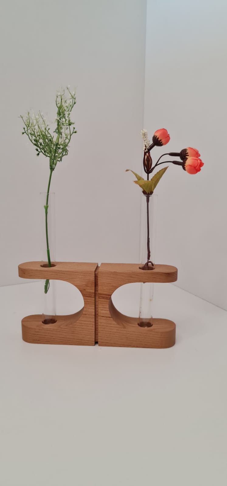 5-teilige Vase aus Holzglasröhre
