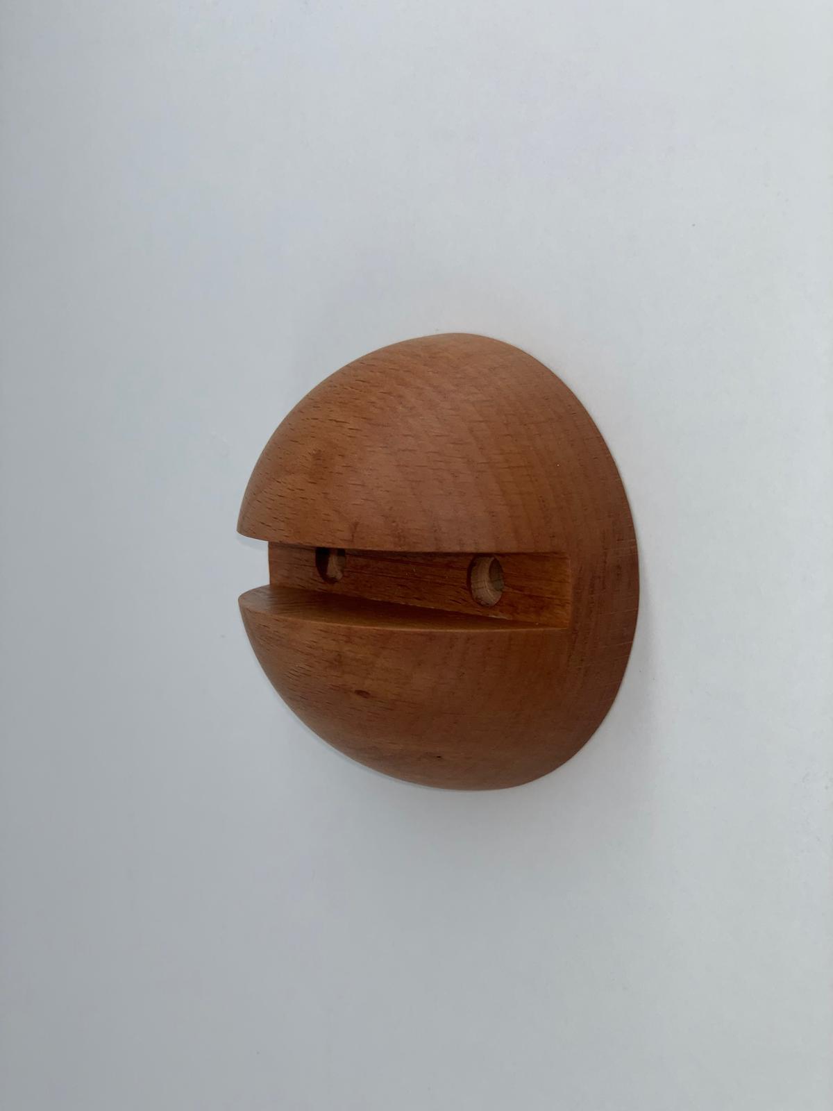 Masif Ahşap Dairesel Duvar Rafı – El Yapımı Dekoratif Tekli Raf (18 x 18 cm)