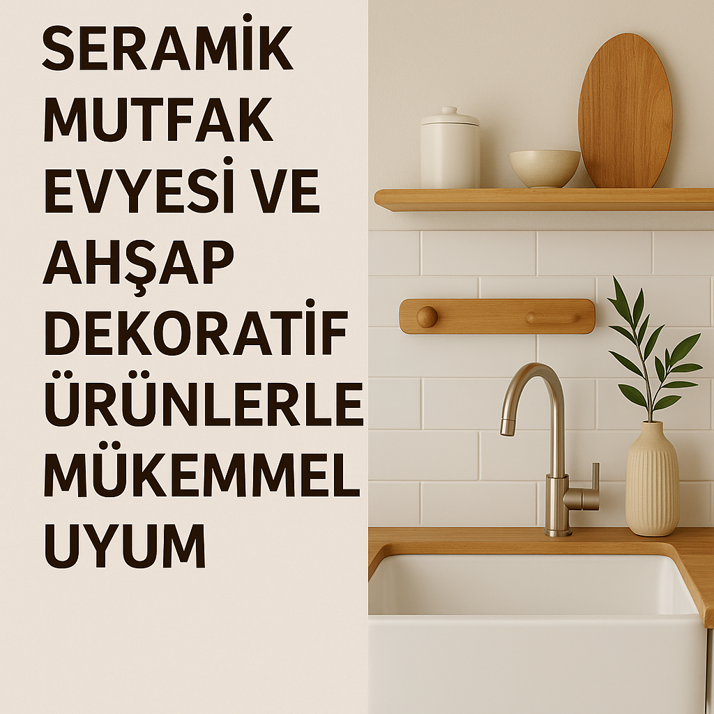 Seramik Evyeler ve Ahşap Dekoratif Ürünlerle Modern Mutfaklara Doğal Dokunuş